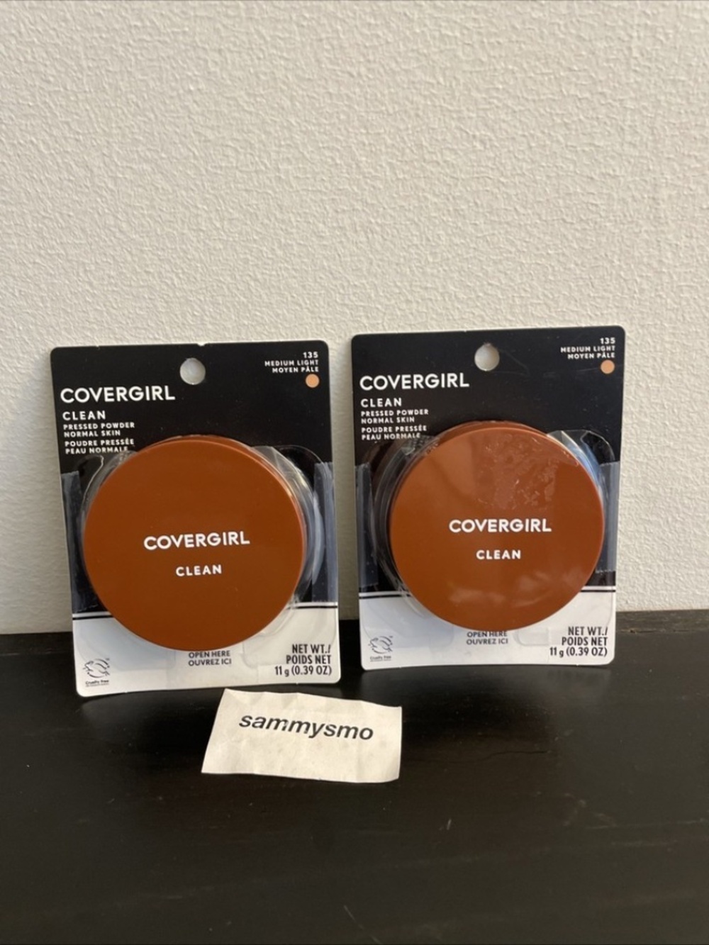 Covergirl Clean Pressed Powder 135 Medium Light, x2 with talc SEE DESCRIPTION